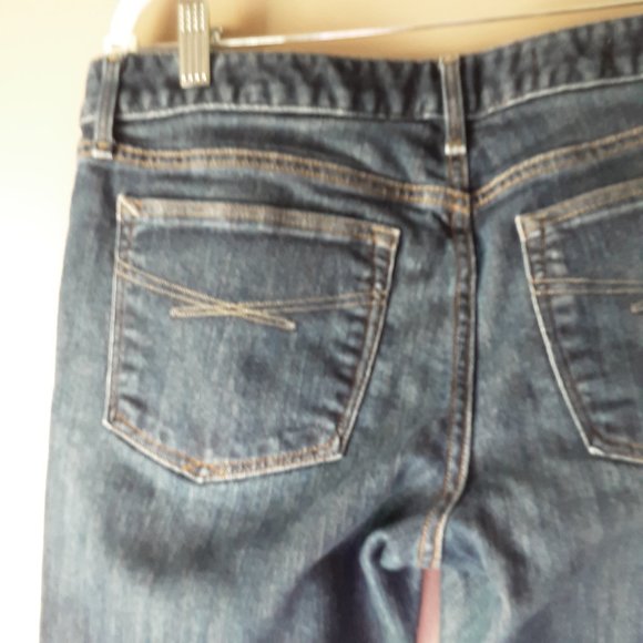 Gap 1969 Real Straight Dark Wash Jeans Cropped Size 30/10 - Picture 10 of 15